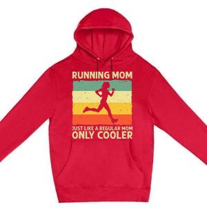 Funny Running For Women Mom Marathoner Runner Coach Racing Premium Pullover Hoodie