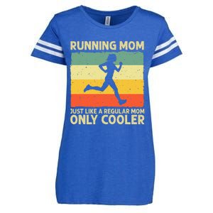 Funny Running For Women Mom Marathoner Runner Coach Racing Enza Ladies Jersey Football T-Shirt