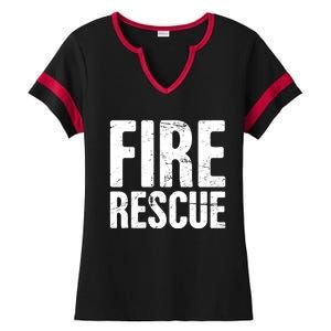 Fire Rescue Fire Departt And Fire Fighter / Firefighter Meaningful Gift Ladies Halftime Notch Neck Tee