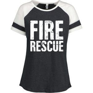 Fire Rescue Fire Departt And Fire Fighter / Firefighter Meaningful Gift Enza Ladies Jersey Colorblock Tee