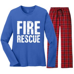 Fire Rescue Fire Departt And Fire Fighter / Firefighter Meaningful Gift Women's Long Sleeve Flannel Pajama Set 