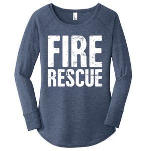 Fire Rescue Fire Departt And Fire Fighter / Firefighter Meaningful Gift Women's Perfect Tri Tunic Long Sleeve Shirt