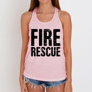 Fire Rescue Fire Departt And Fire Fighter / Firefighter Meaningful Gift Women's Knotted Racerback Tank