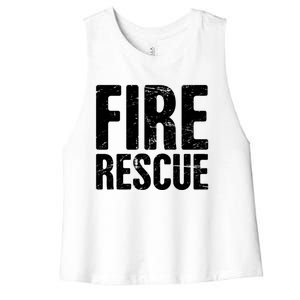 Fire Rescue Fire Departt And Fire Fighter / Firefighter Meaningful Gift Women's Racerback Cropped Tank