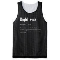 Flight Risk For Frequent Travelers Funny Travel Definition Mesh Reversible Basketball Jersey Tank