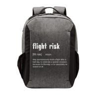 Flight Risk For Frequent Travelers Funny Travel Definition Vector Backpack