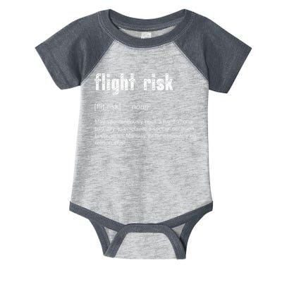 Flight Risk For Frequent Travelers Funny Travel Definition Infant Baby Jersey Bodysuit