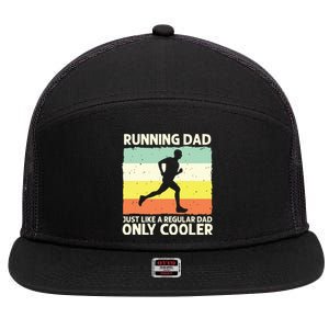 Funny Running For Men Dad Marathon Runner Coach Marathoner 7 Panel Mesh Trucker Snapback Hat