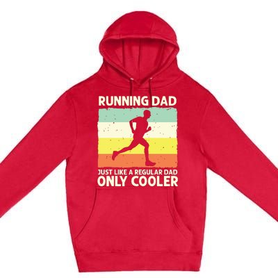 Funny Running For Men Dad Marathon Runner Coach Marathoner Premium Pullover Hoodie