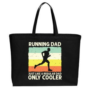 Funny Running For Men Dad Marathon Runner Coach Marathoner Cotton Canvas Jumbo Tote