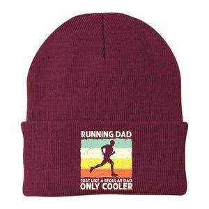 Funny Running For Men Dad Marathon Runner Coach Marathoner Knit Cap Winter Beanie