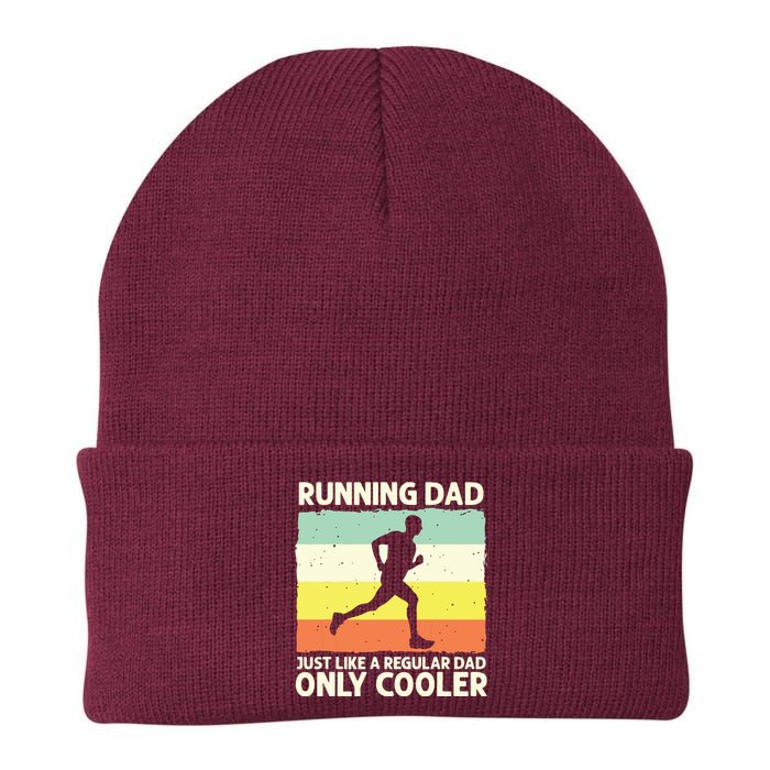 Funny Running For Men Dad Marathon Runner Coach Marathoner Knit Cap Winter Beanie