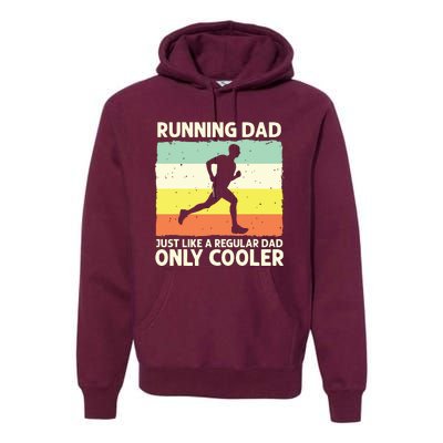 Funny Running For Men Dad Marathon Runner Coach Marathoner Premium Hoodie