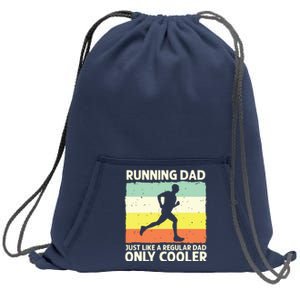 Funny Running For Men Dad Marathon Runner Coach Marathoner Sweatshirt Cinch Pack Bag