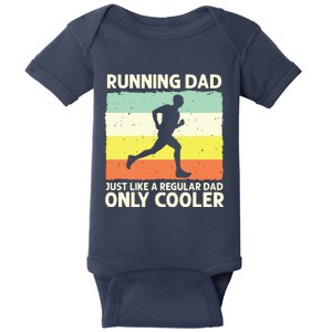 Funny Running For Men Dad Marathon Runner Coach Marathoner Baby Bodysuit