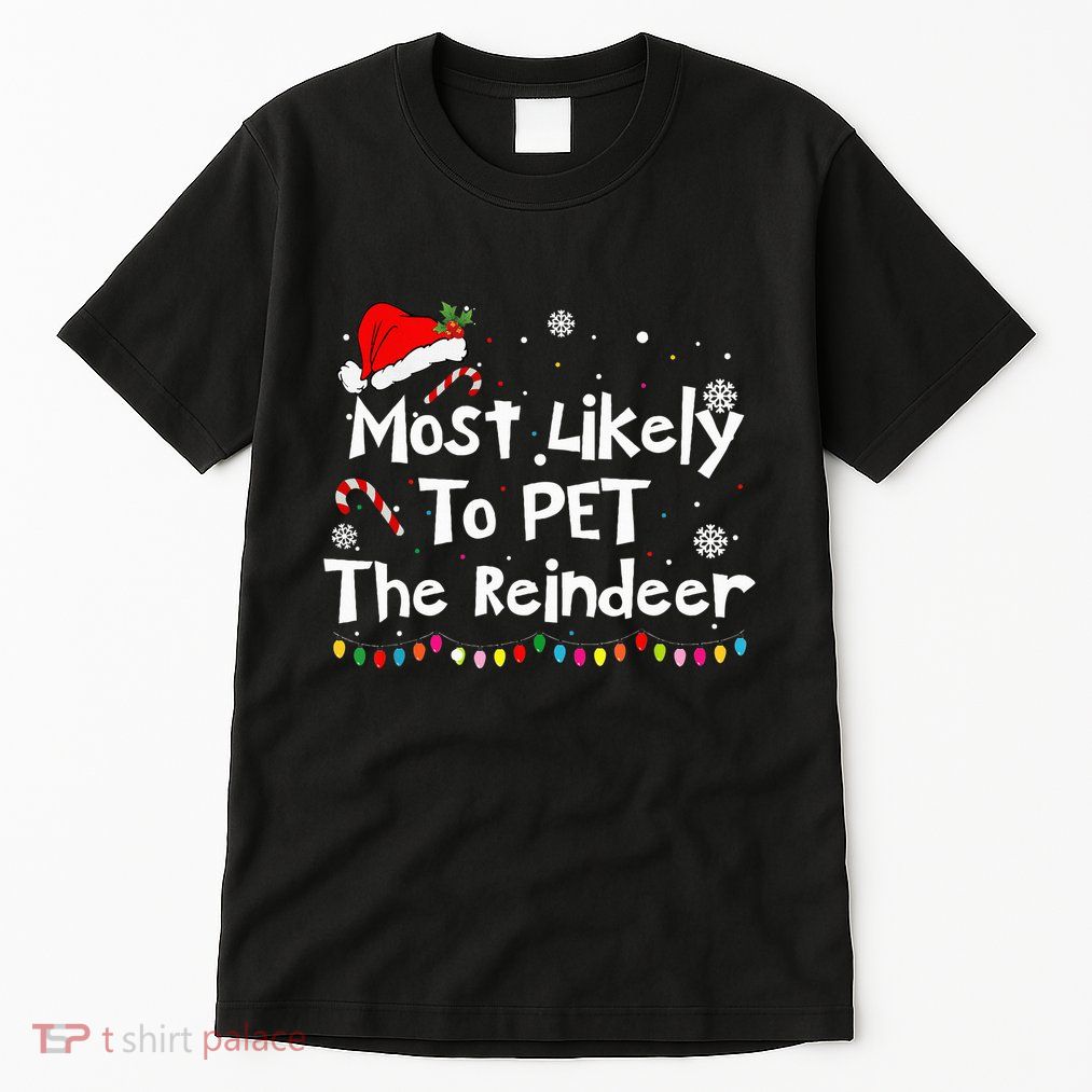 Funny Reindeer Family Christmas Holiday Santa Claus Hat Tall T-Shirt