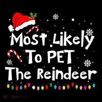 Funny Reindeer Family Christmas Holiday Santa Claus Hat Tall T-Shirt