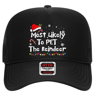 Funny Reindeer Family Christmas Holiday Santa Claus Hat Trucker Hat