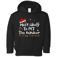 Funny Reindeer Family Christmas Holiday Santa Claus Hat Toddler Hoodie