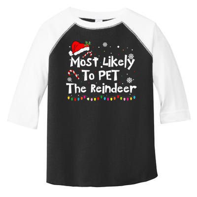 Funny Reindeer Family Christmas Holiday Santa Claus Hat Toddler Fine Jersey T-Shirt