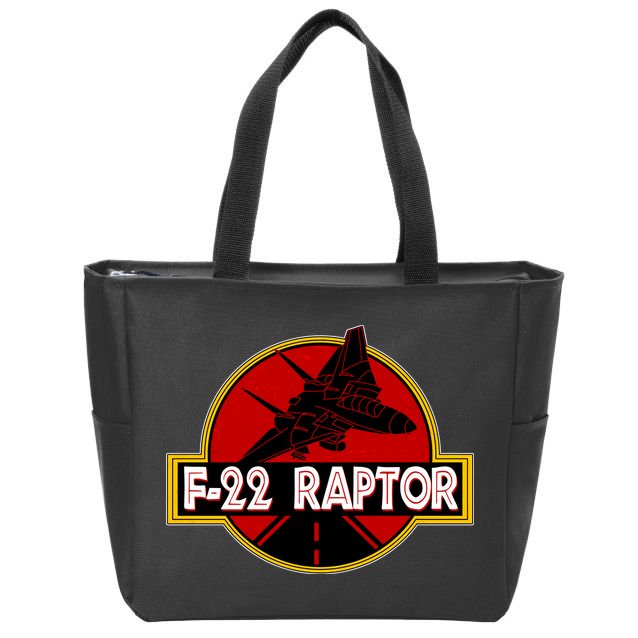 F22 Raptor Fighter Jet Zip Tote Bag
