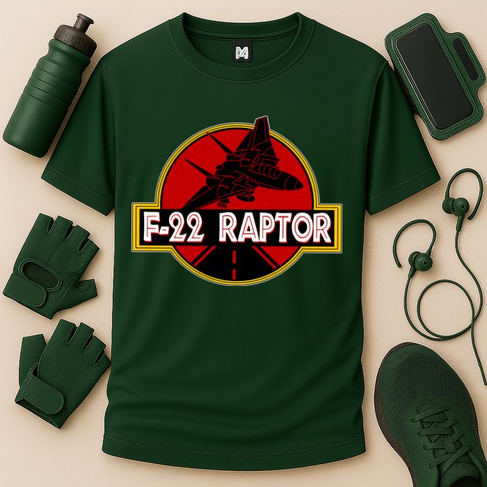F22 Raptor Fighter Jet Cooling Performance Crew T-Shirt