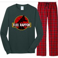 F22 Raptor Fighter Jet Long Sleeve Pajama Set