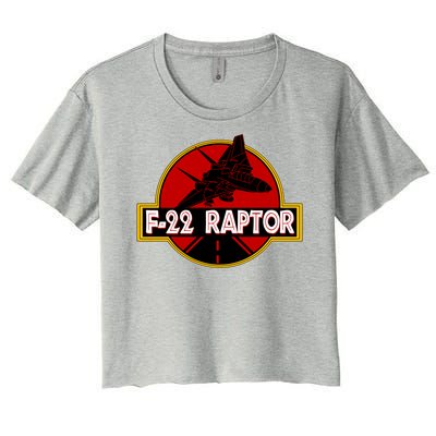 F22 Raptor Fighter Jet Women's Crop Top Tee