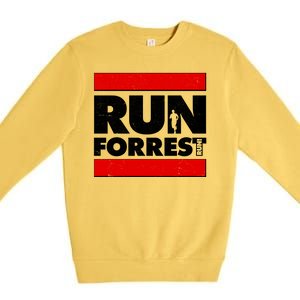 Funny Run Forrest Run Logo Premium Crewneck Sweatshirt