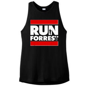 Funny Run Forrest Run Logo Ladies PosiCharge Tri-Blend Wicking Tank