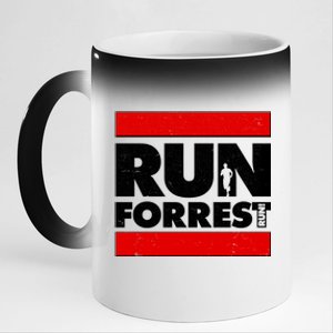 Funny Run Forrest Run Logo 11oz Black Color Changing Mug