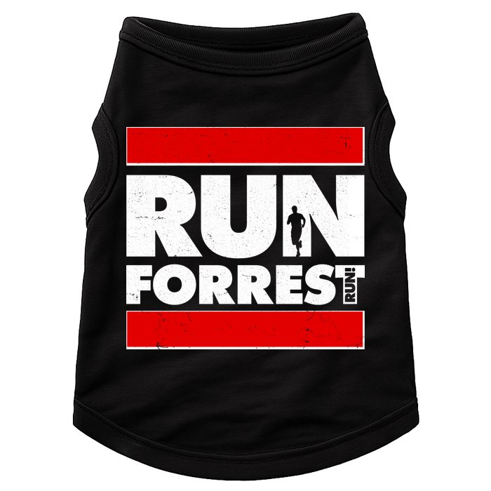 Funny Run Forrest Run Logo Doggie Tank