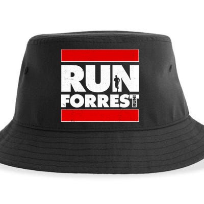Funny Run Forrest Run Logo Sustainable Bucket Hat