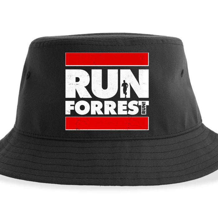 Funny Run Forrest Run Logo Sustainable Bucket Hat