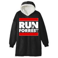 Funny Run Forrest Run Logo Hooded Wearable Blanket