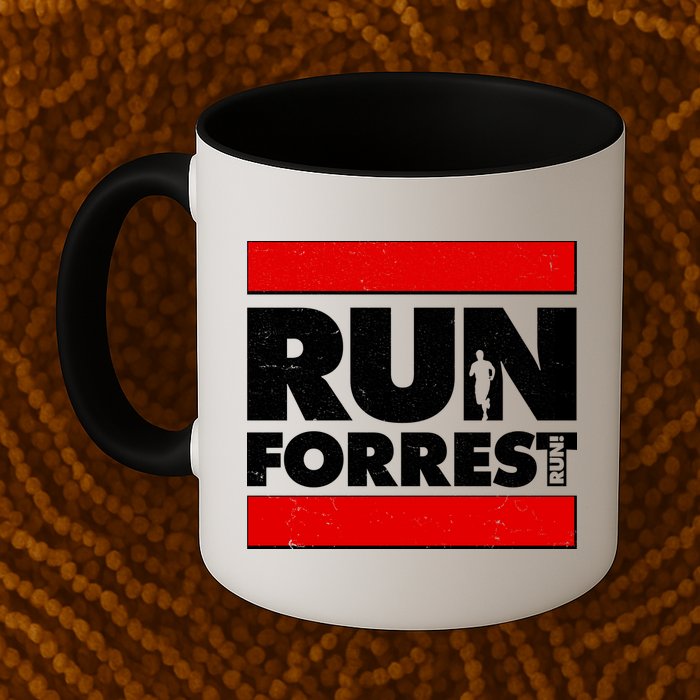 Funny Run Forrest Run Logo Mug