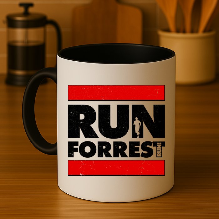 Funny Run Forrest Run Logo Mug