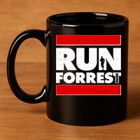 Funny Run Forrest Run Logo 11oz C Handle Ceramic Mug
