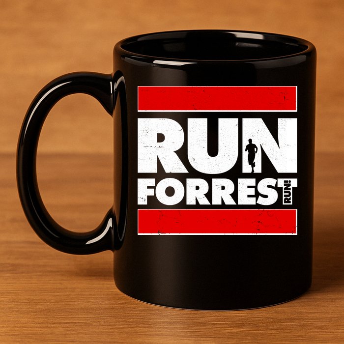 Funny Run Forrest Run Logo 11oz C Handle Ceramic Mug