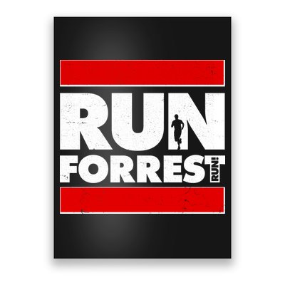 Funny Run Forrest Run Logo Poster