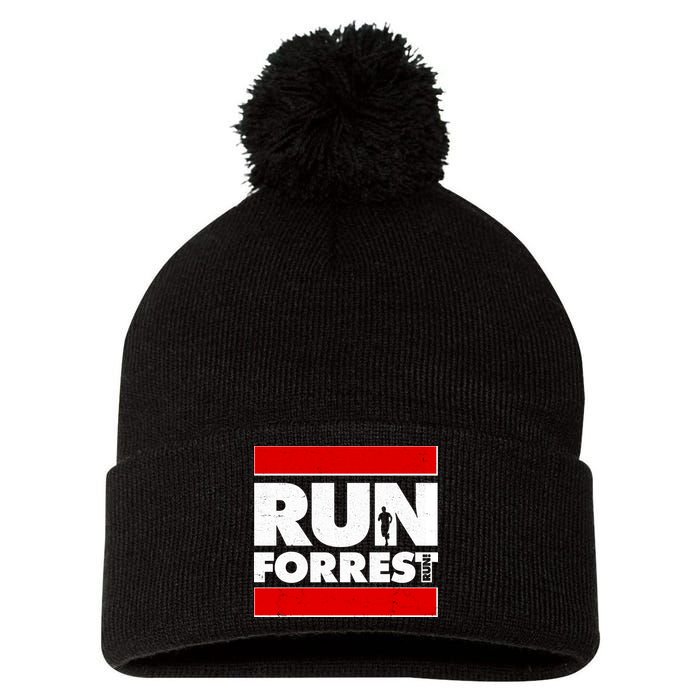 Funny Run Forrest Run Logo Pom Pom 12in Knit Beanie