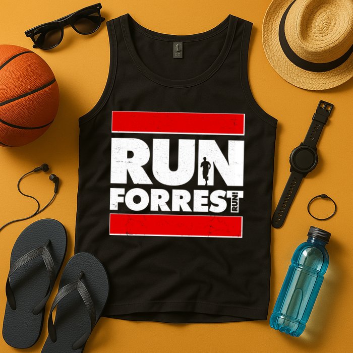 Funny Run Forrest Run Logo Tank Top
