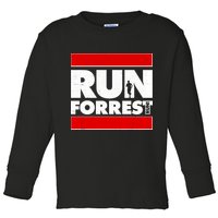 Funny Run Forrest Run Logo Toddler Long Sleeve Shirt