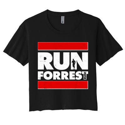 Funny Run Forrest Run Logo Crop Top