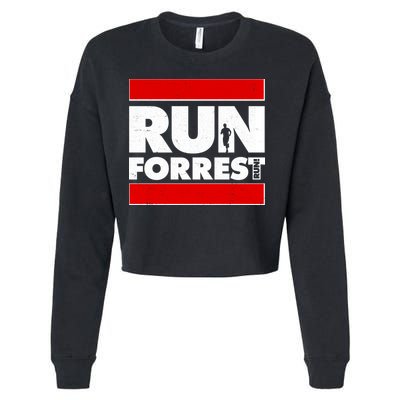 Funny Run Forrest Run Logo Cropped Pullover Crew