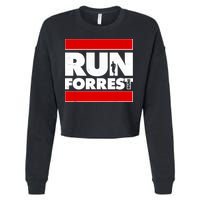 Funny Run Forrest Run Logo Cropped Pullover Crew