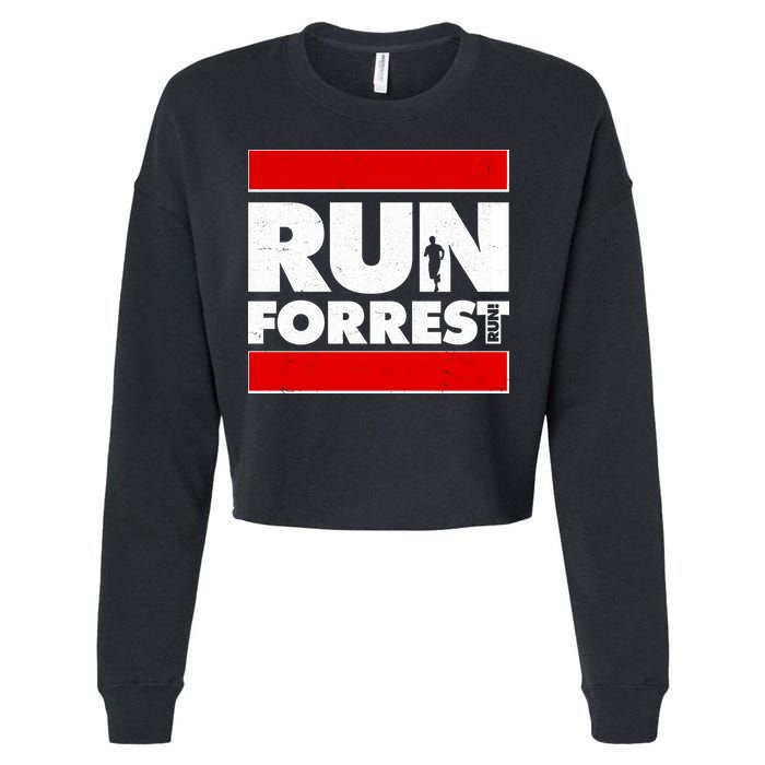 Funny Run Forrest Run Logo Cropped Pullover Crew