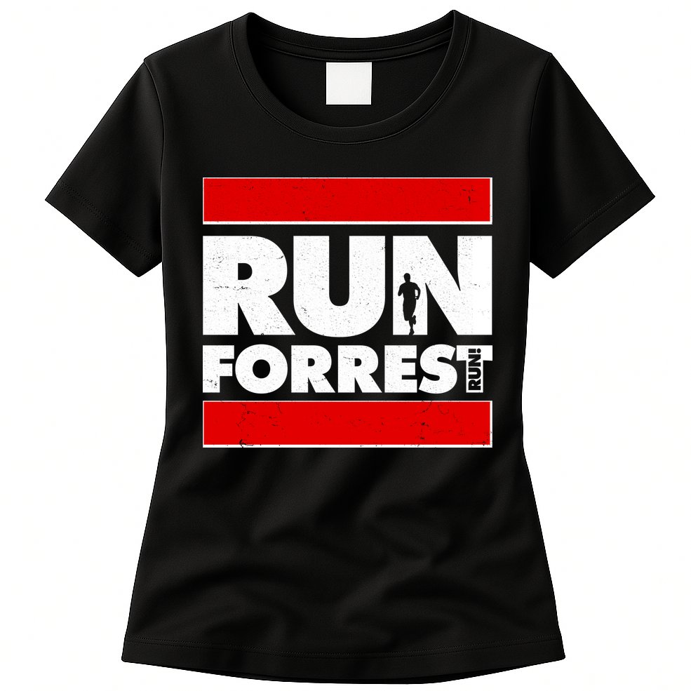 Funny Run Forrest Run Logo Womens T-Shirt