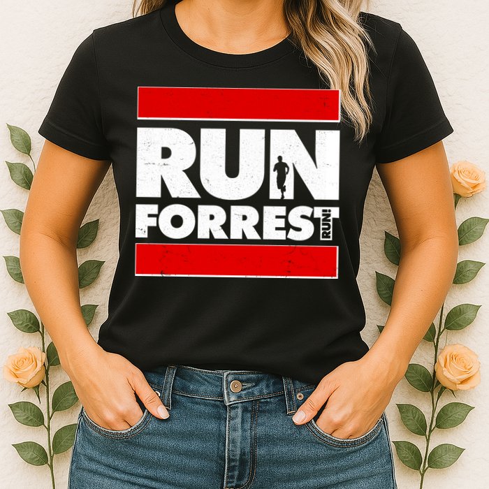 Funny Run Forrest Run Logo Womens T-Shirt