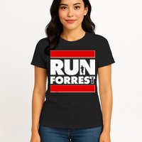 Funny Run Forrest Run Logo Womens T-Shirt